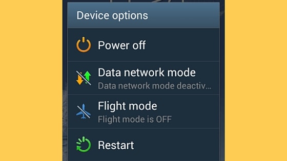 Android Galaxy Power off screen