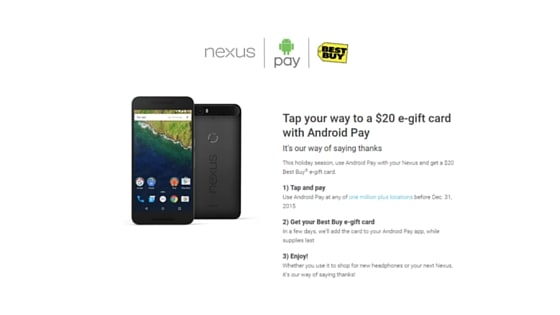 Android Pay $20 Promo Credit