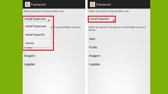 How to use Framaroot