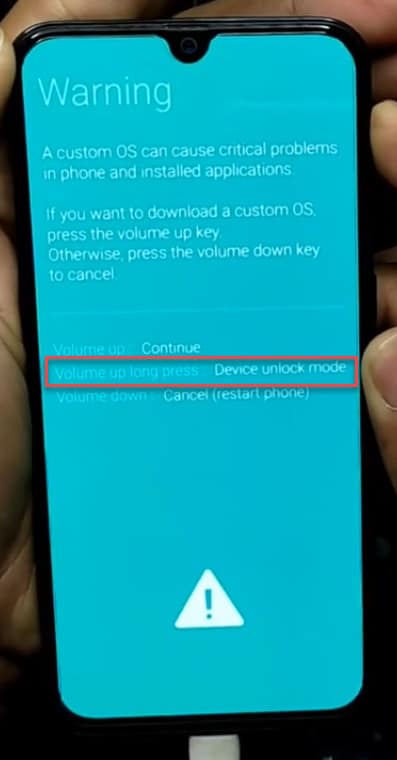 Samsung device unlock mode